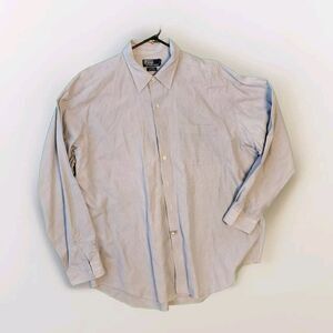 Polo Ralph Lauren Shirt Size 2XL XXL Mens Blue Striped No Pony Oxford 100% Cott